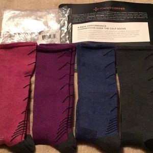 Tommie Copper Performance Over the Calf Socks, 4 pack